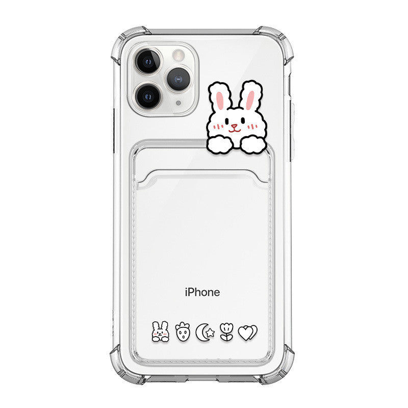 Cartoon Transparent Card Phone Case - Minihomy