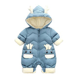 Baby Winter Snowsuit Plus Velvet Thick Baby Boys Jumpsuit - Minihomy