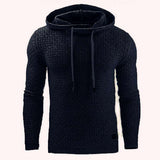 Men's Jacquard Sweater Long-sleeved Hoodie Warm Color Hooded Sweatshirt - Minihomy