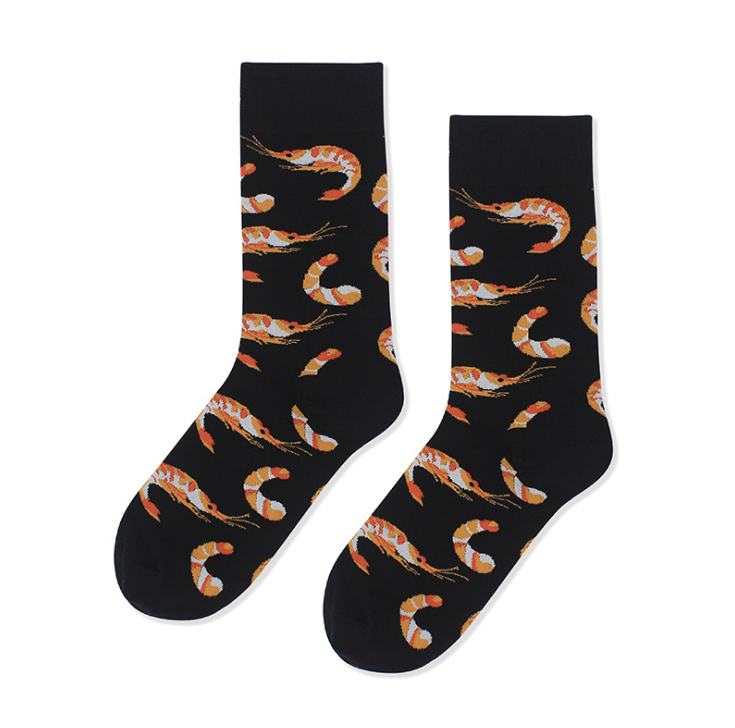 Food Seafood actic shrimp Squid Socks Women - Minihomy