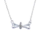 Jewelry Simple Diamond-studded Dog Bone Necklace - Minihomy