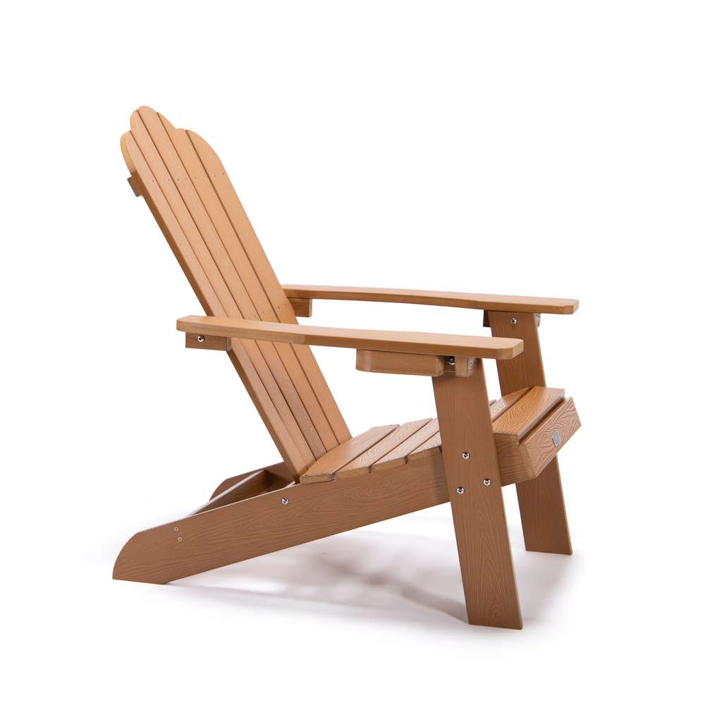 Adirondack Chair Backyard Outdoor Furniture Painted Seating With Cup Holder All-Weather And Fade-Resistant - Minihomy