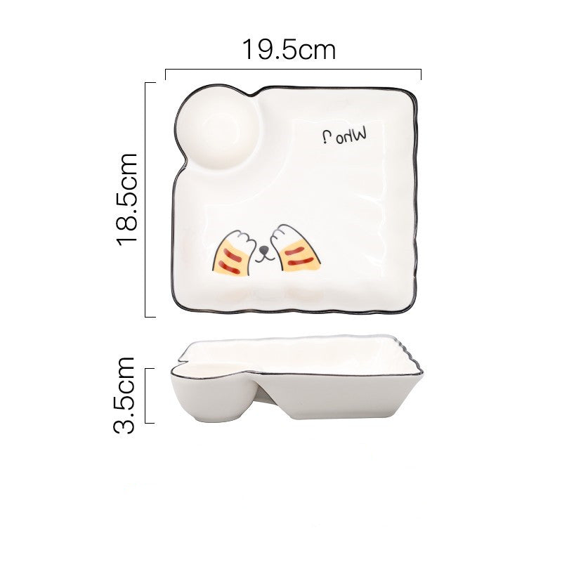 Home Creative Cartoon Cute Ceramic Plate - Minihomy