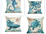 Cushion Covers Sea Turtle Printed Throw Pillow Cases For Home Decor Sofa Chair Seat - Minihomy