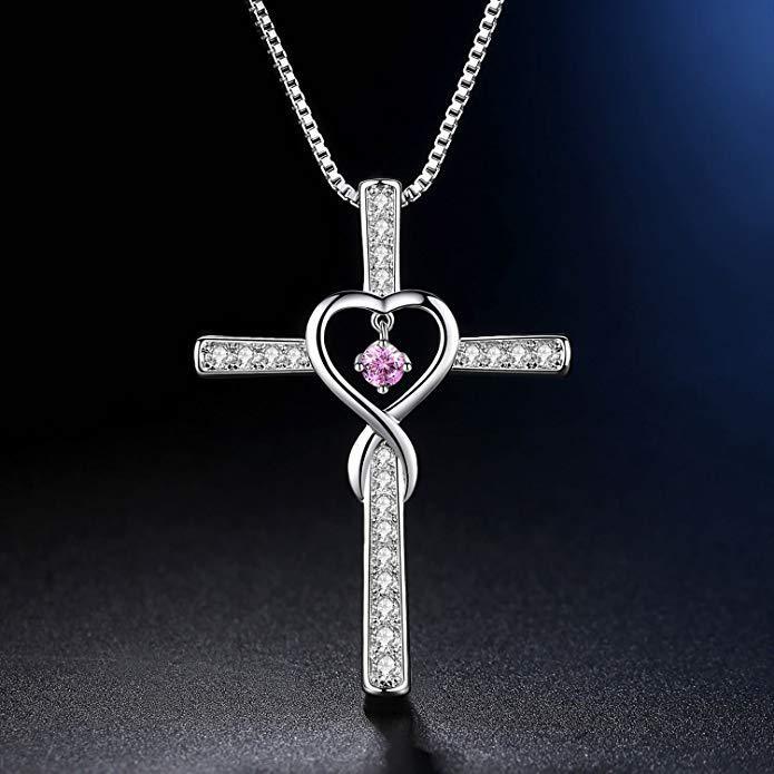 Cross Religious Belief Inlaid Zircon Pendant - Minihomy