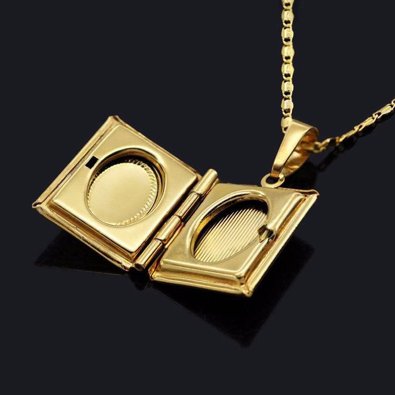 1 Piece of Islamic Allah Quran Photo Frame Men's and Women's Pendant Necklace - Minihomy