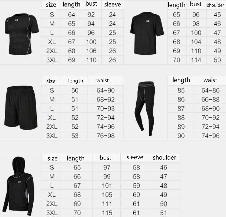 Men Sportswear Compression Sport Suits Quick Dry Running Clothes - Minihomy