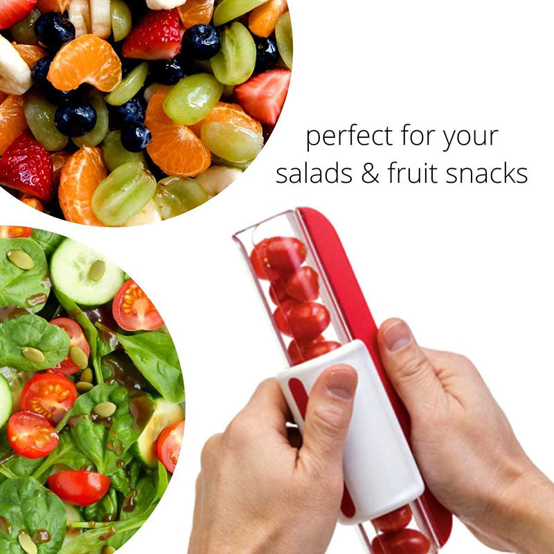 Tomato Chip Slicer Vegetable Fruit Zip Slicer Knife Grape Cutter Chopper Kitchen Tools