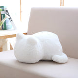 Pure Color Back Cat Plush Doll Fashion Cute Stuffed Animal Simple Plush Toy Room Decorations Girlfriends Birthday Holiday Gifts