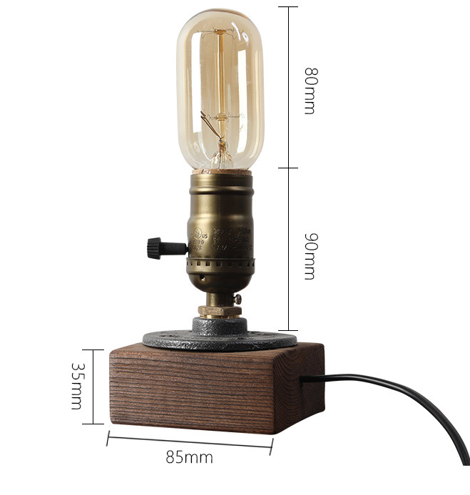 Loft retro water pipe table lamps - Minihomy