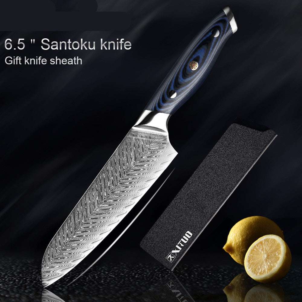 Damascus Knife Set Kitchen Knife Meat Slicing Knife - Minihomy