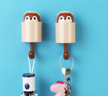 Squirrel Wall Hook Creative Home Decor Hooks Key Holders