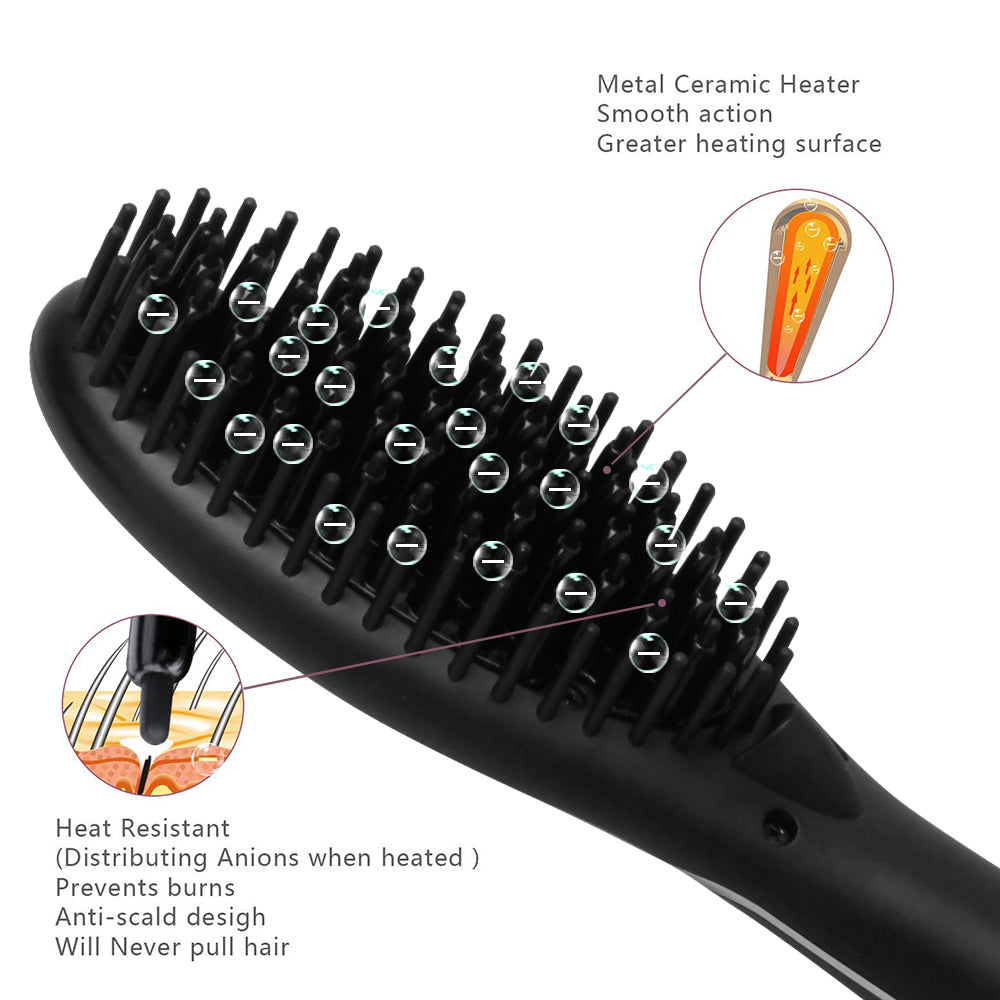 Hair Straightener Comb Hair Electric Brush Comb - Minihomy