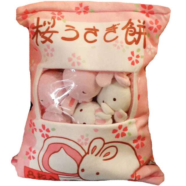 A Large Bag Of Snacks And Pillow Plush Toys - Minihomy