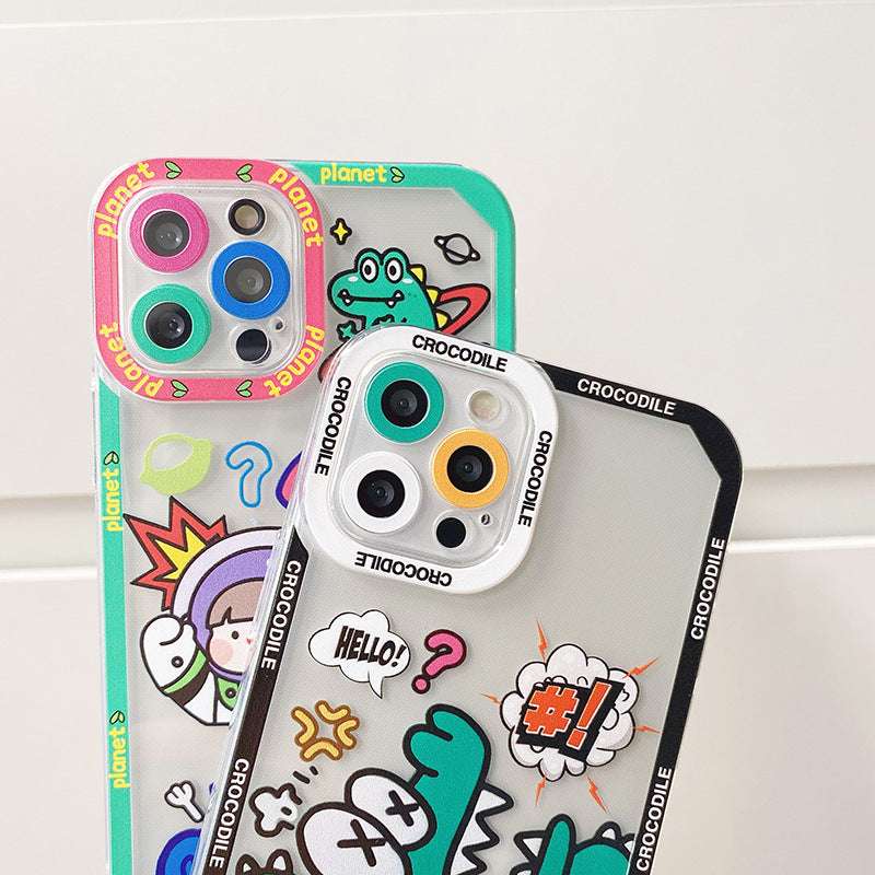 Cute Graffiti label tide Crocodile Case for iphone - Minihomy