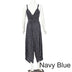 Light Ripe Women's Striped Suspenders Loose One-piece Cropped Pants - Minihomy