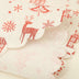 Christmas decorative linen print snowflake with tassel table mat - Minihomy