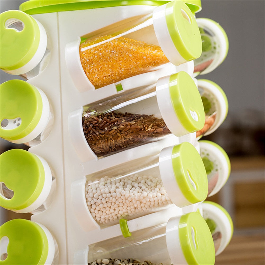 Kitchen Multifunction Rotating Seasoning Bottle Holder - Minihomy