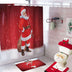 Merry Christmas Bathroom Curtain Santa Claus Toilet Seat Christmas Decorations - Minihomy