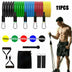 11Pcs/Set Latex Resistance Bands Crossfit Training Exercise Yoga Tubes Pull Rope Rubber Expander Elastic Bands - Minihomy