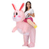 Easter Inflatable Riding Little White Rabbit - Minihomy