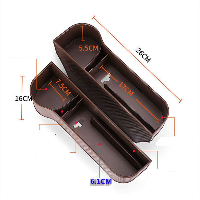 Car Organizer Seat Gap Storage Box PU Case Pocket Car Seat Side Slit For Wallet Phone Coins Cigarette Keys Cards Auto Universal - Minihomy