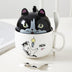 Cartoon Office Ceramic Mug With Lid Spoon - Minihomy