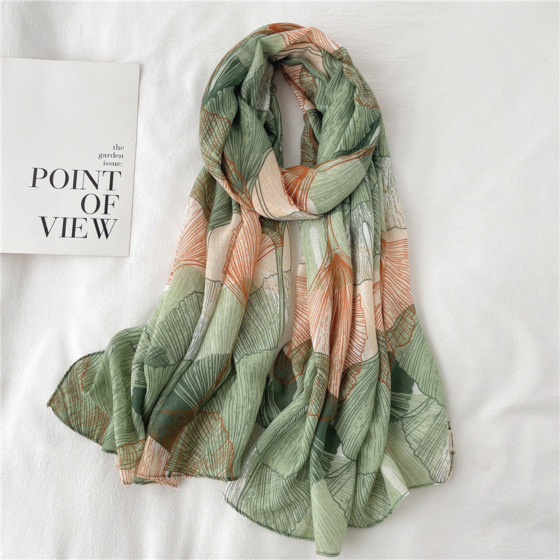 Fake Travel Shawl Geometric Plaid Scarf - Minihomy