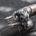 Stainless Steel Exaggerated Punk Ram Head Skull Ring