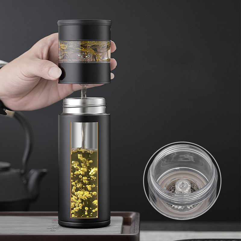 Separation Stainless Steel One-key Tea-water Separation Tea Cup