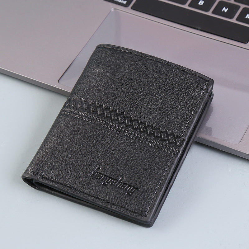 Men Short Leather Wallet - Minihomy