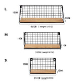 Japanese Style Wrought Iron Wall Hanging Basket - Minihomy