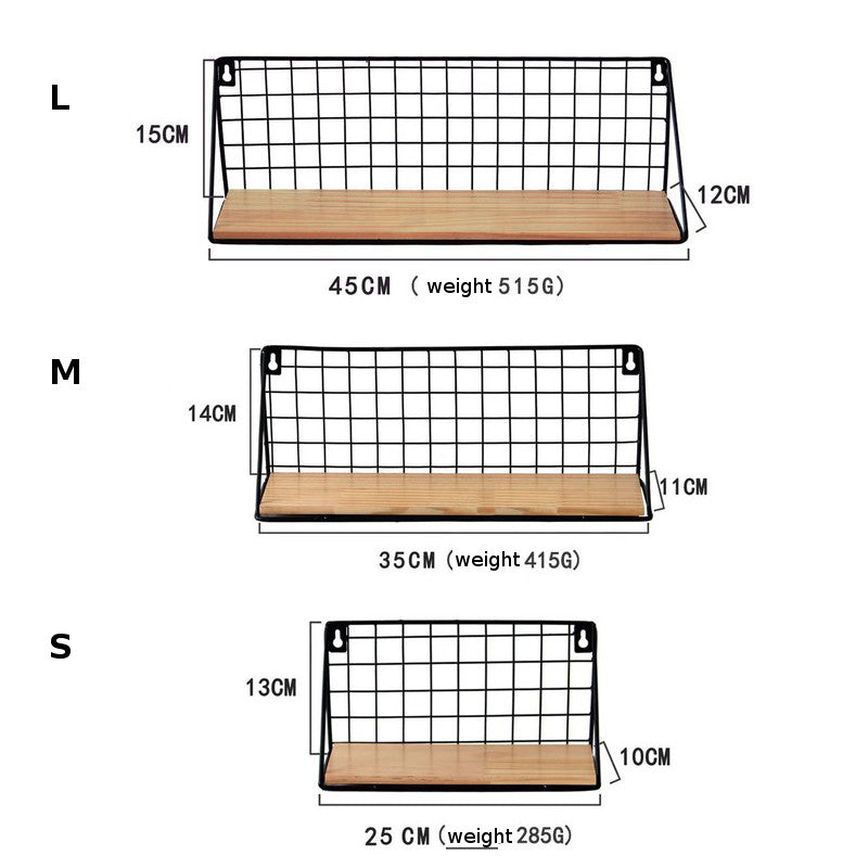 Japanese Style Wrought Iron Wall Hanging Basket - Minihomy