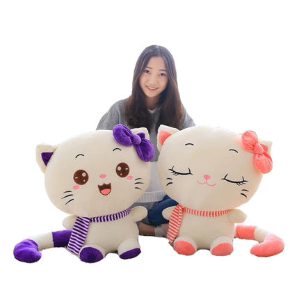 Cute Big Face Smiling Cat Stuffed Plush pillow Toys Soft Animal Smile Cat Dolls - Minihomy