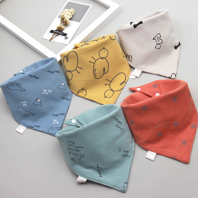 Baby saliva towel Baby Bibs Triangle Double Cotton Bandana Bibs Baby Boys Girls - Minihomy