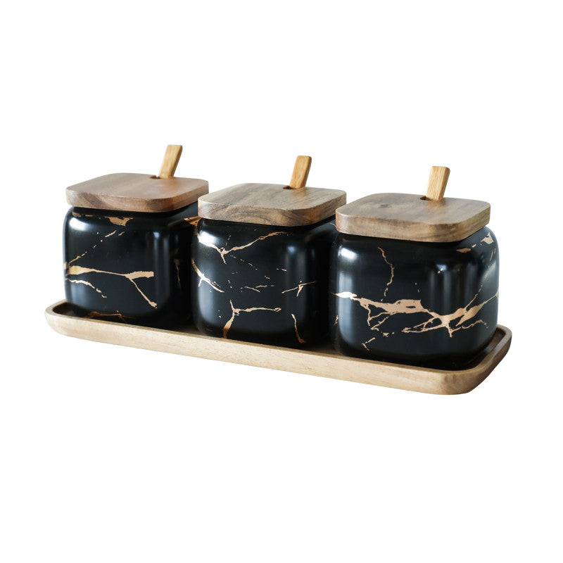 Nordic Gold Marble Jar Set - Minihomy