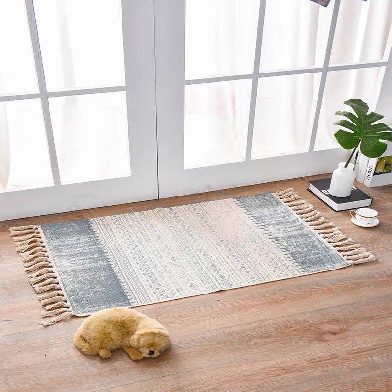 Scandinavian Style Linen Cotton Rug