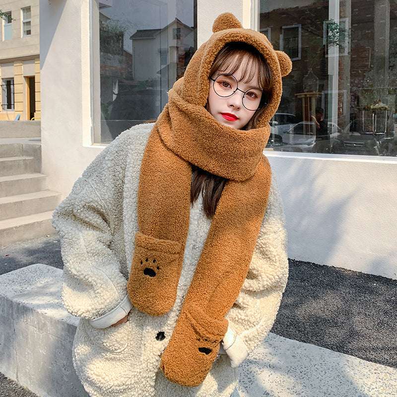 Bear Ears Scarf Hat - Minihomy