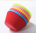 Nonstick Reusable Silicone Cupcake Liners / Baking Cups - 12 Pieces - Minihomy