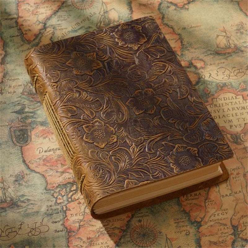 Handmade Sketchbook Cowhide Notebook Retro Leather Notebook Creative Notebook Diary Gift - Minihomy