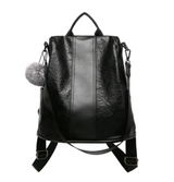 Soft leather backpack female large capacity retro wind backpack