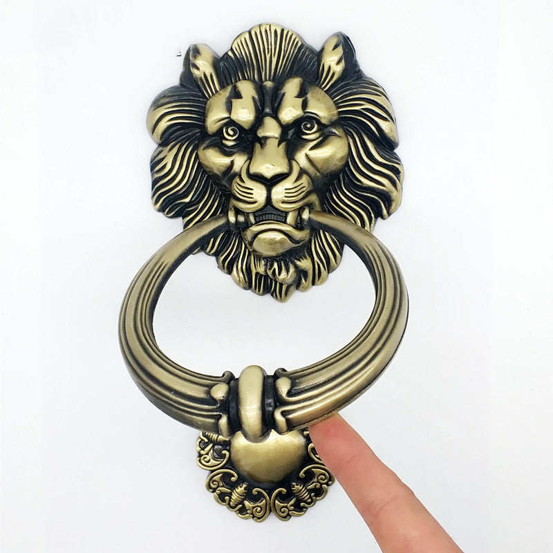 20cm Large Antique Lion Door Knocker Lionhead Doorknockers L - Minihomy