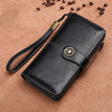 Hollow Women Clutch Leather Female Long Wallet - Minihomy