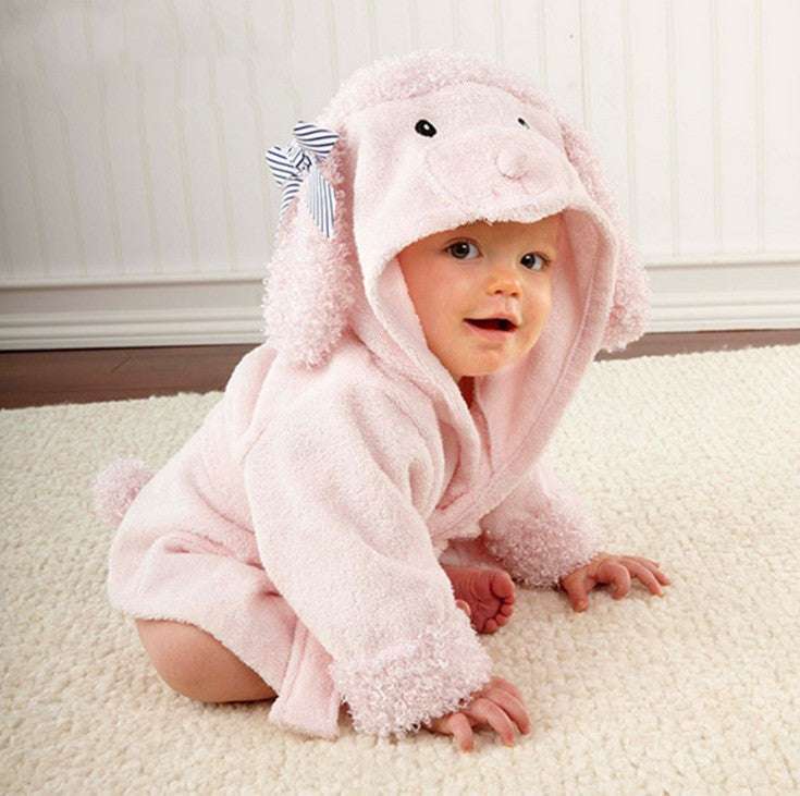 Cartoon Cute Animal Modeling Baby Bath Towels Baby Bathrobes Cotton Children's Bathrobes Baby Hooded - Minihomy