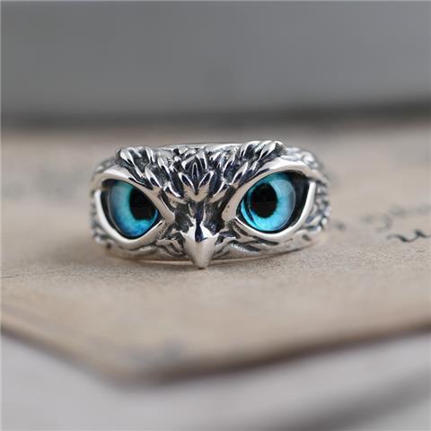 Vintage Demon Eye Owl Ring For Women