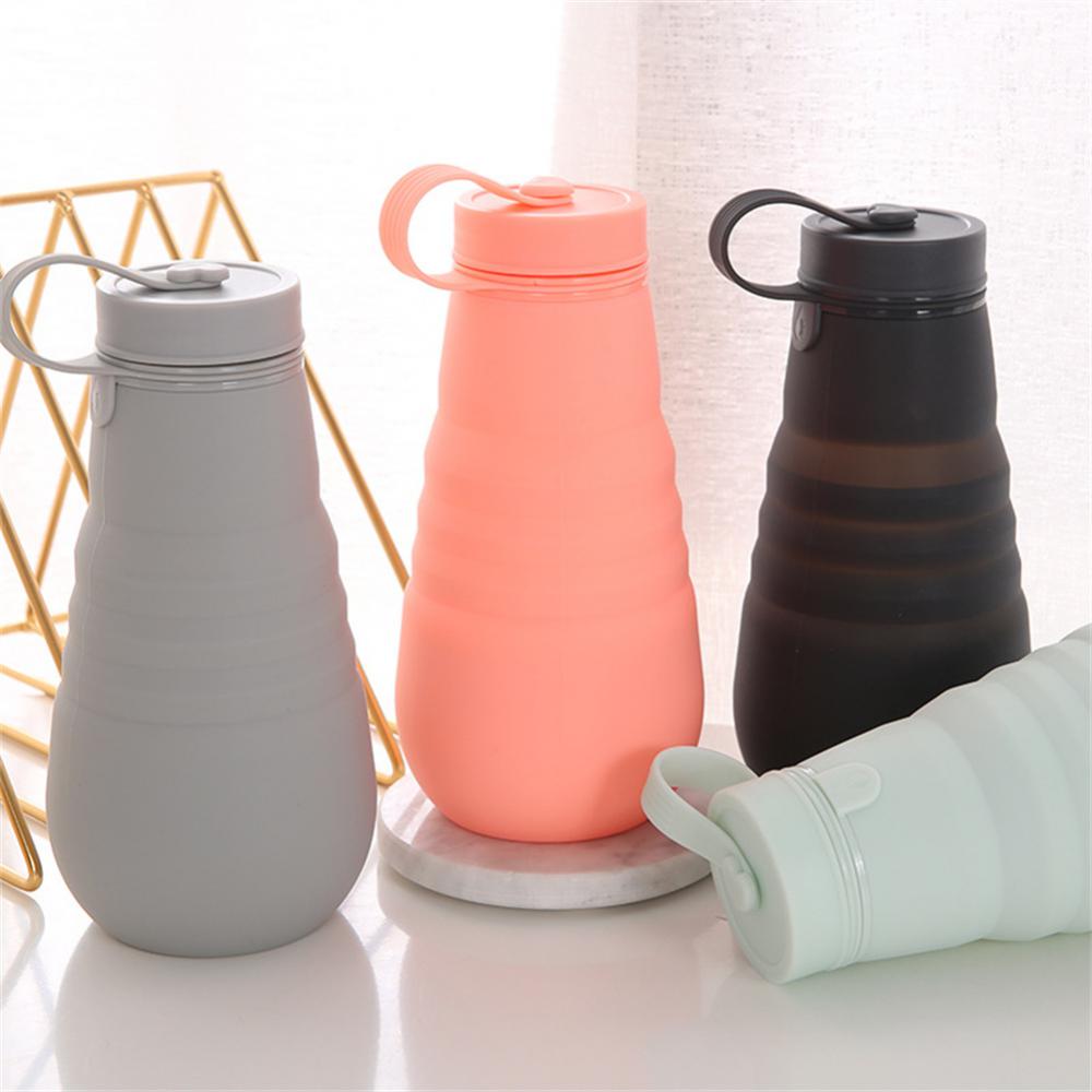 500ml Portable Retractable Silicone Cups Foldable Collapsible Water Bottle - Minihomy