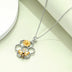 Sterling Silver Honeycomb Cute Flower Pendant Necklaces for Women for Her