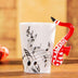 Coffee cup with music notes in the form of saxophone handle ceramic porcelain cup of tea milk method - Minihomy