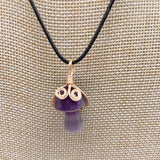 Winding Small Mushroom Natural Stone Necklace