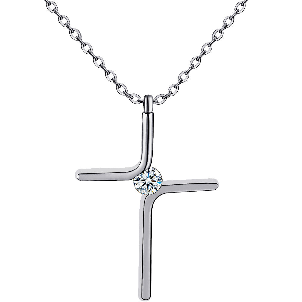 Titanium Steel Cross Pendant Necklace - Simple & Stylish